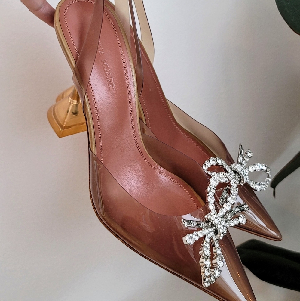 Amina Muaddi Rosie PVC slingbacks